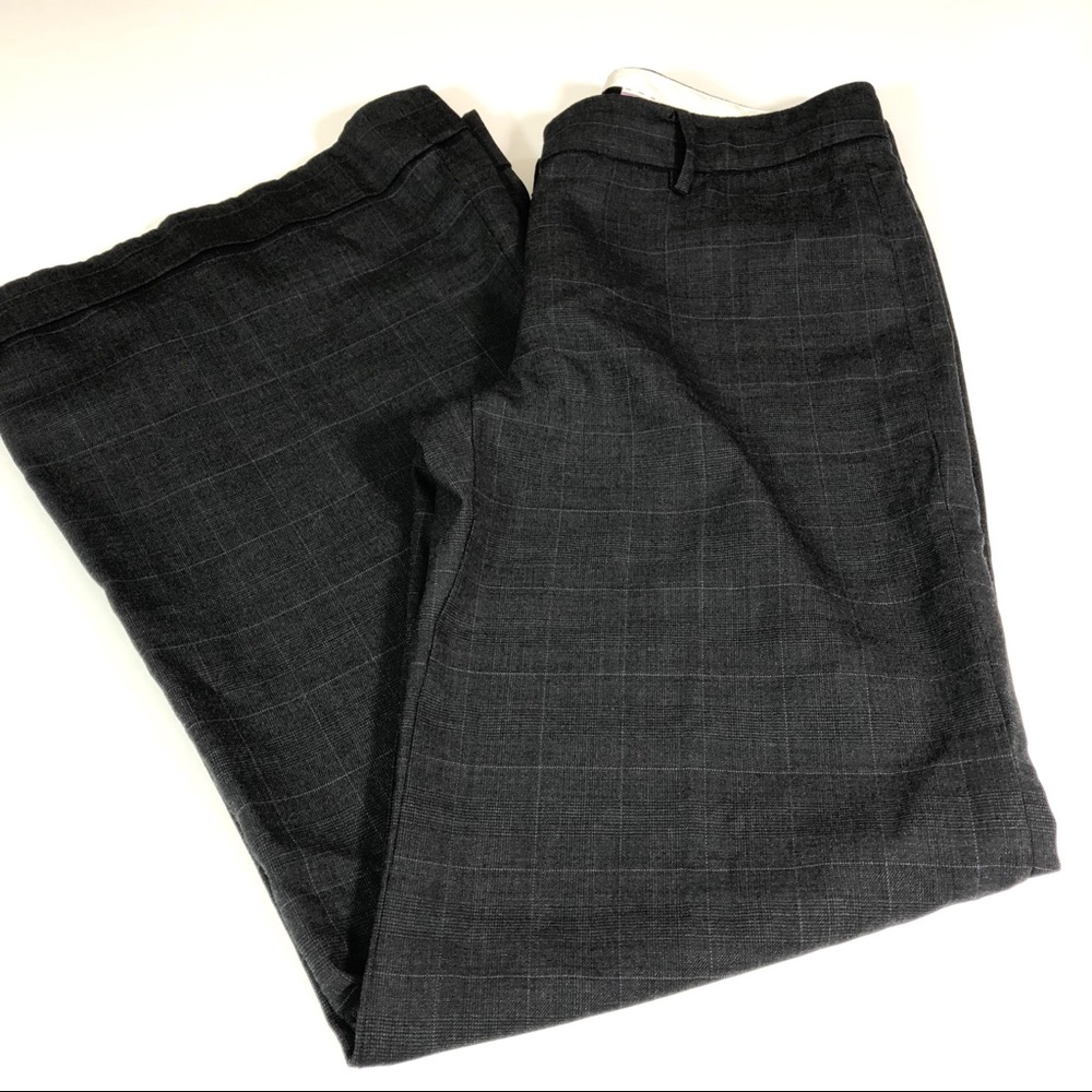 Elie Tahari Cuffed Wide Leg Wool Pants Size 8 K06